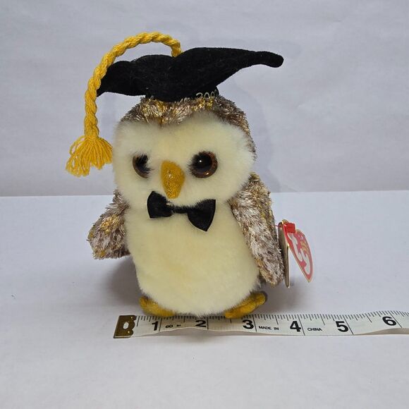 Retired TY Beanie Baby - SMARTER the 2002 Owl (6.5 inch) - Picture 2 of 9